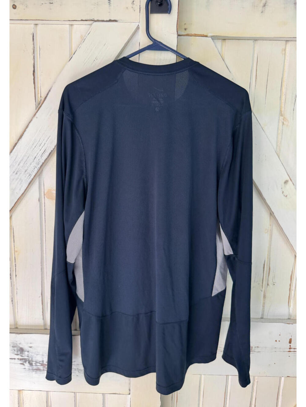 Nike Dri-FIT Mens Long Sleeve Shirt Size XL Blue Stretch Athletic Training - Picture 3 of 3